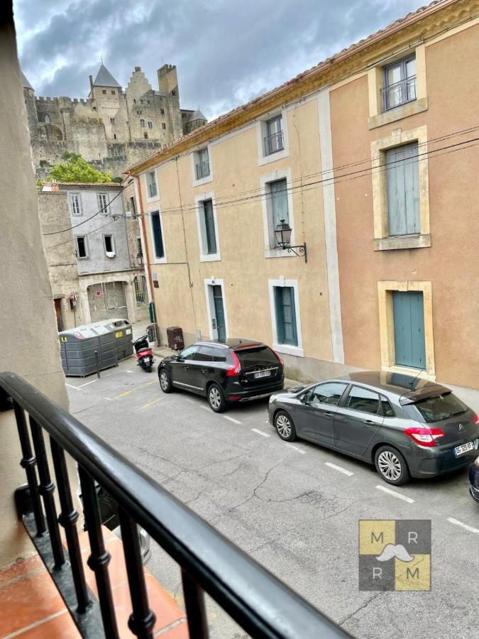 Le Templier Vue Cite Pied Cite Medievale Neuf Carcassone Kültér fotó